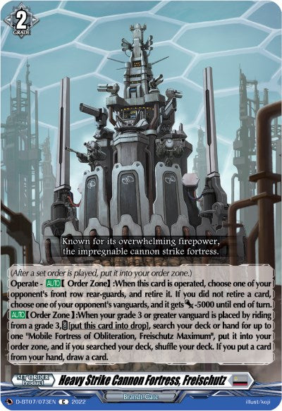 Image of Heavy Strike Cannon Fortress, Freischutz (D-BT07/073EN) [Raging Flames Against Emerald Storm]