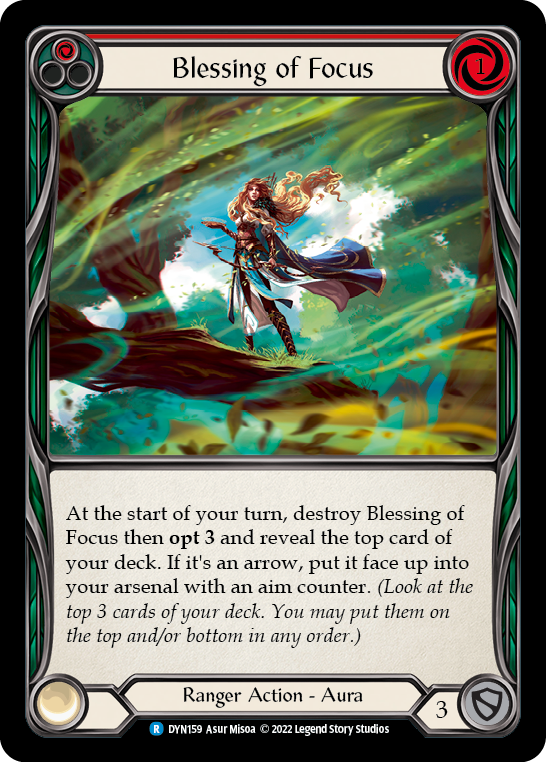 Image of Blessing of Focus (Red) [DYN159] (Dynasty)  Rainbow Foil