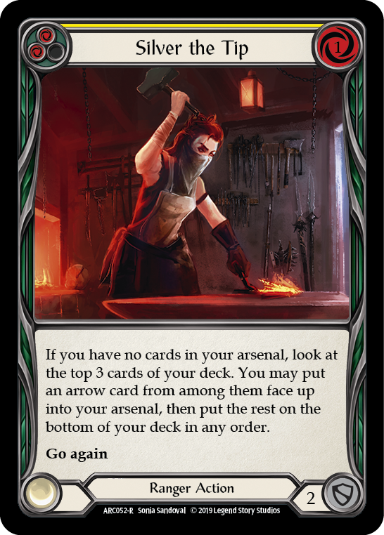 Image of Silver the Tip (Yellow) [ARC052-R] (Arcane Rising)  1st Edition Rainbow Foil