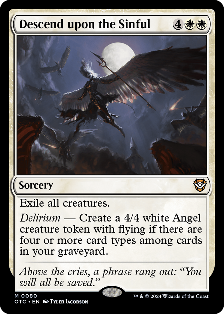 Image of Descend upon the Sinful [Outlaws of Thunder Junction Commander]