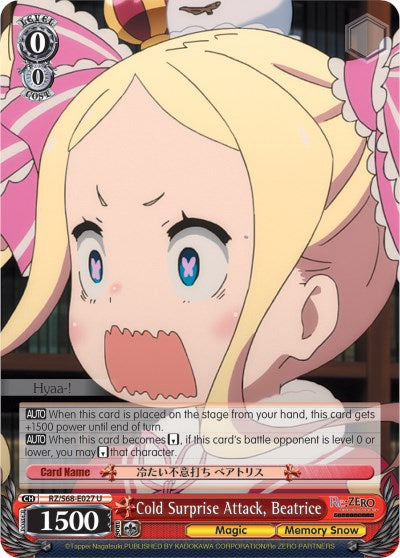 Image of Cold Surprise Attack, Beatrice (RZ/S68-E027 U) [Re:ZERO Memory Snow]