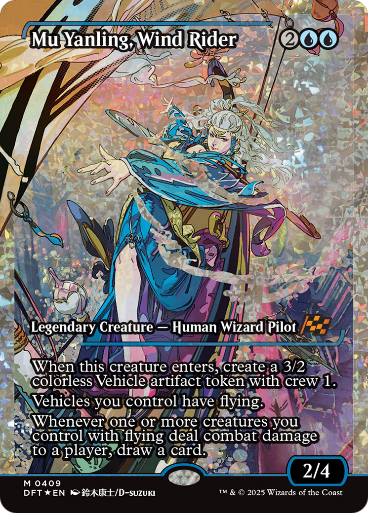 Image of Mu Yanling, Wind Rider (Showcase) (Fracture Foil) [Aetherdrift]
