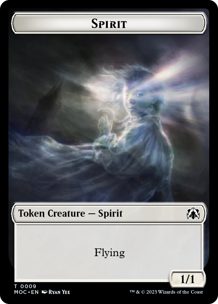 Image of Spirit (9) // Spirit (13) Double-Sided Token [March of the Machine Commander Tokens]