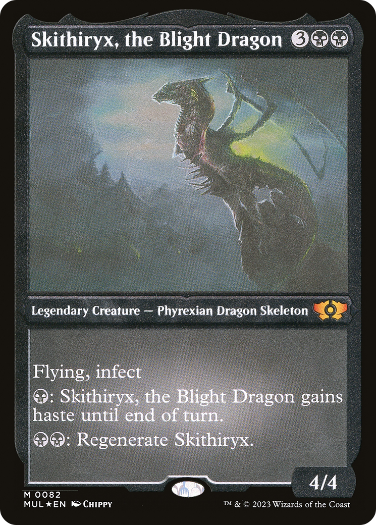 Image of Skithiryx, the Blight Dragon (Foil Etched) [Multiverse Legends]