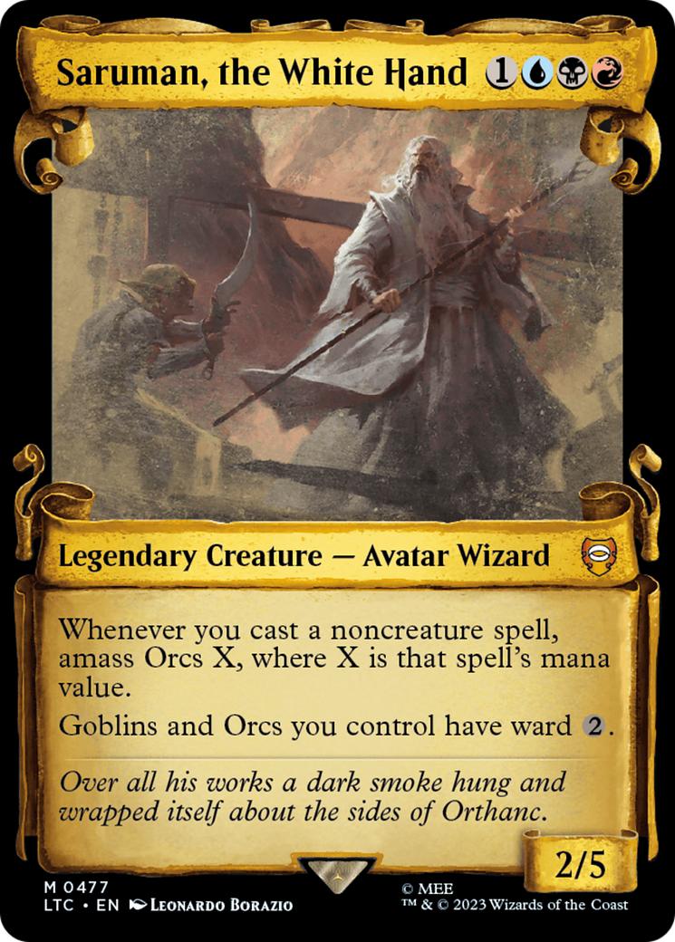 Image of Saruman, the White Hand [The Lord of the Rings: Tales of Middle-Earth Commander Showcase Scrolls]