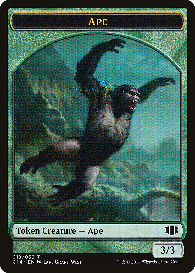 Image of Ape // Zombie (011/036) Double-Sided Token [Commander 2014 Tokens]