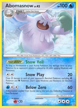 Image of Abomasnow (12/100) [Diamond & Pearl: Stormfront]