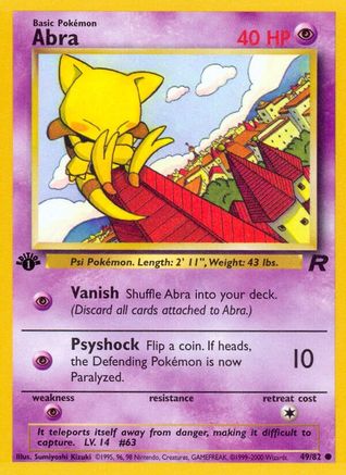Image of Abra (49/82) [Team Rocket 1st Edition]