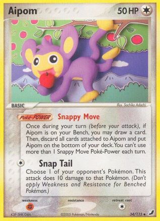 Image of Aipom (34/115) [EX: Unseen Forces]