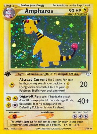 Image of Ampharos (1/64) [Neo Revelation 1st Edition]
