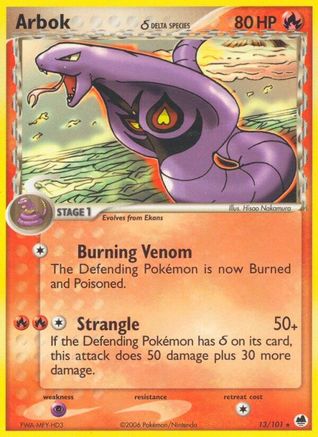 Image of Arbok (13/101) (Delta Species) [EX: Dragon Frontiers]