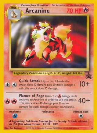 Image of Arcanine (6) [Wizards of the Coast: Black Star Promos]