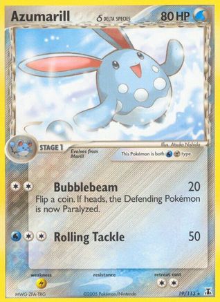 Image of Azumarill (19/113) (Delta Species) (Stamped) [EX: Delta Species]