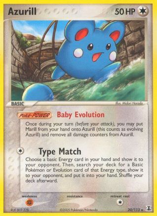 Image of Azurill (20/113) (Stamped) [EX: Delta Species]