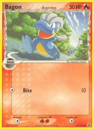 Image of Bagon (57/113) (Delta Species) (Stamped) [EX: Delta Species]