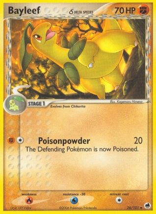 Image of Bayleef (26/101) (Delta Species) (Stamped) [EX: Dragon Frontiers]