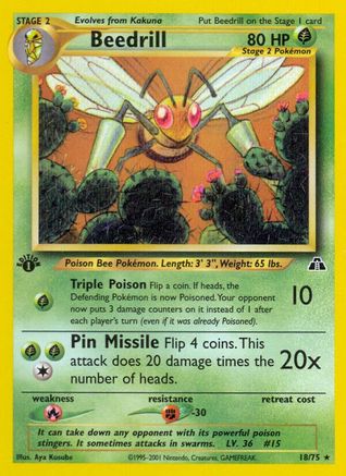 Image of Beedrill (18/75) [Neo Discovery 1st Edition]