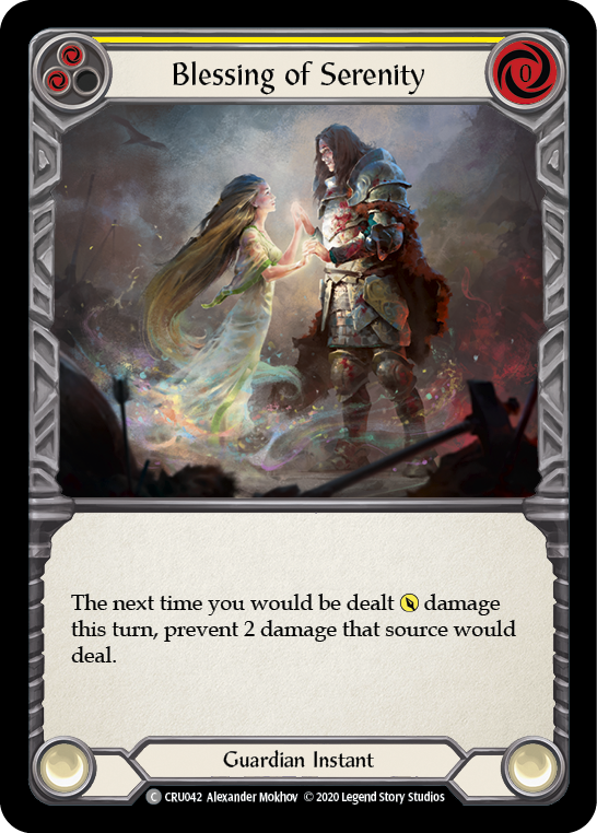 Image of Blessing of Serenity (Yellow) [CRU042] (Crucible of War)  1st Edition Normal
