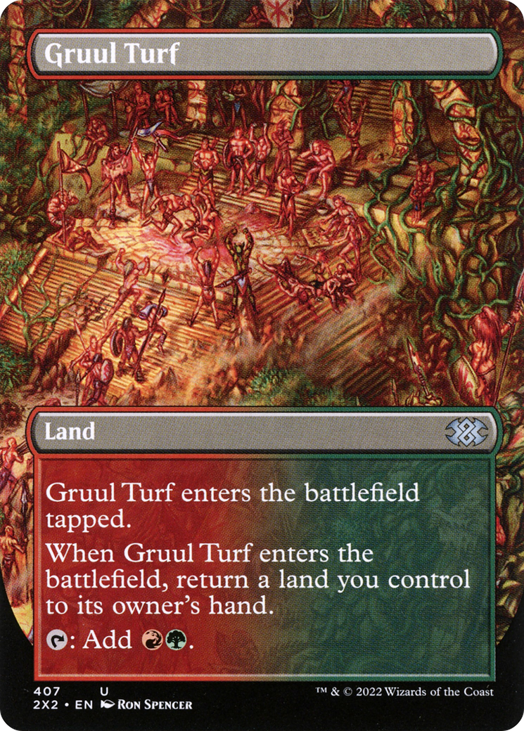 Image of Gruul Turf (Borderless Alternate Art) [Double Masters 2022]