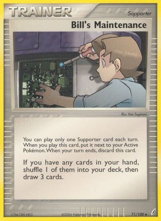 Image of Bill's Maintenance (71/100) (Stamped) [EX: Crystal Guardians]