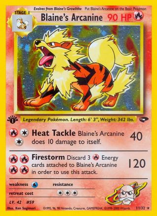 Image of Blaine's Arcanine (1/132) [Gym Challenge 1st Edition]