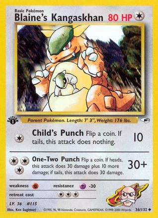 Image of Blaine's Kangaskhan (36/132) [Gym Heroes 1st Edition]
