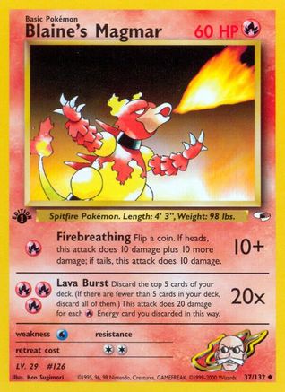 Image of Blaine's Magmar (37/132) [Gym Heroes 1st Edition]