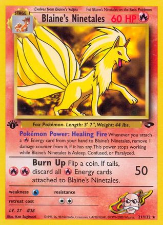Image of Blaine's Ninetales (21/132) [Gym Challenge 1st Edition]