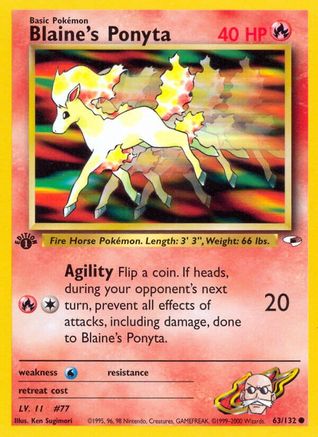 Image of Blaine's Ponyta (63/132) [Gym Heroes 1st Edition]