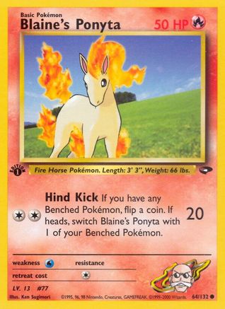 Image of Blaine's Ponyta (64/132) [Gym Challenge 1st Edition]