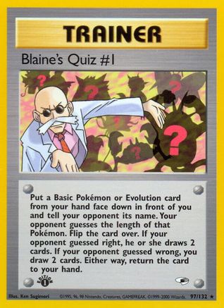 Image of Blaine's Quiz #1 (97/132) [Gym Heroes 1st Edition]
