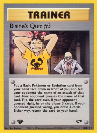 Image of Blaine's Quiz #3 (112/132) [Gym Challenge 1st Edition]