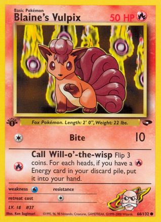 Image of Blaine's Vulpix (66/132) [Gym Challenge 1st Edition]
