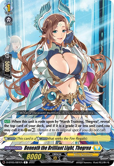 Image of Beneath the Brilliant Light, Thegrea (D-BT05/081EN) [Triumphant Return of the Brave Heroes]