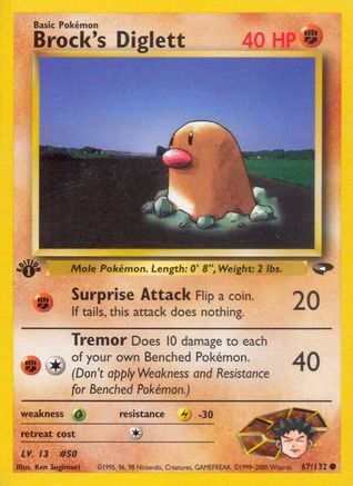 Image of Brock's Diglett (67/132) [Gym Challenge 1st Edition]