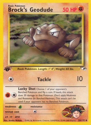 Image of Brock's Geodude (38/132) [Gym Heroes 1st Edition]