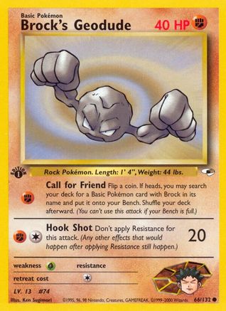 Image of Brock's Geodude (66/132) [Gym Heroes 1st Edition]