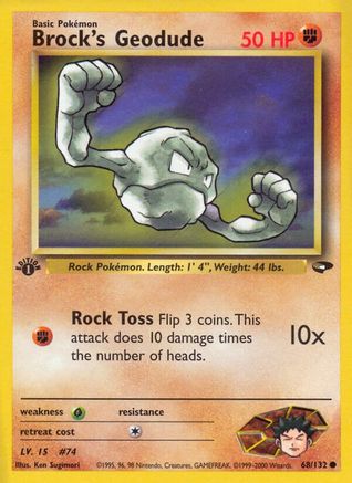 Image of Brock's Geodude (68/132) [Gym Challenge 1st Edition]