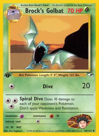 Image of Brock's Golbat (39/132) [Gym Heroes 1st Edition]