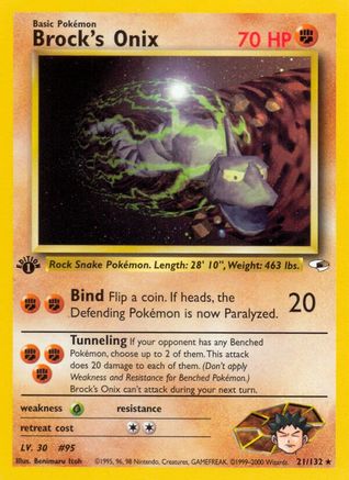 Image of Brock's Onix (21/132) [Gym Heroes 1st Edition]