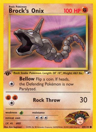 Image of Brock's Onix (69/132) [Gym Heroes 1st Edition]