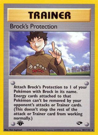 Image of Brock's Protection (101/132) [Gym Challenge 1st Edition]