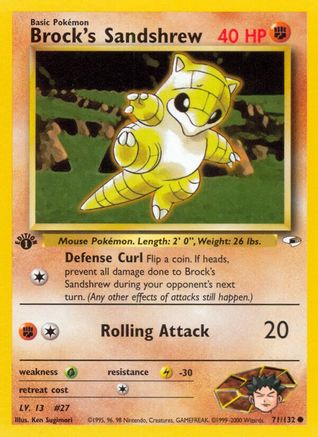 Image of Brock's Sandshrew (71/132) [Gym Heroes 1st Edition]