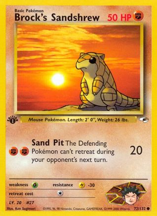 Image of Brock's Sandshrew (72/132) [Gym Heroes 1st Edition]
