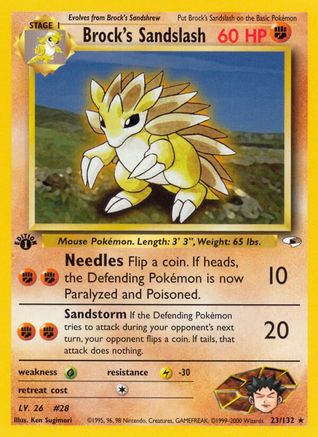 Image of Brock's Sandslash (23/132) [Gym Heroes 1st Edition]