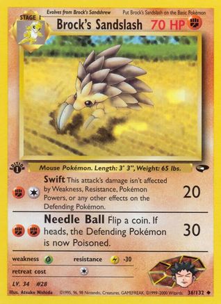 Image of Brock's Sandslash (36/132) [Gym Challenge 1st Edition]