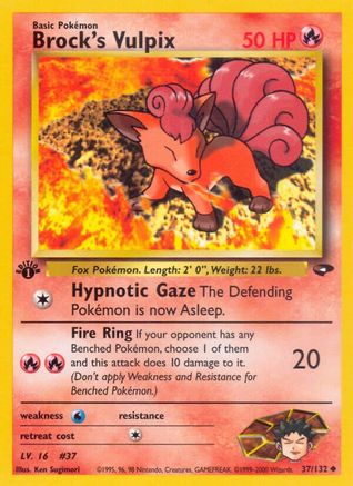 Image of Brock's Vulpix (37/132) [Gym Challenge 1st Edition]