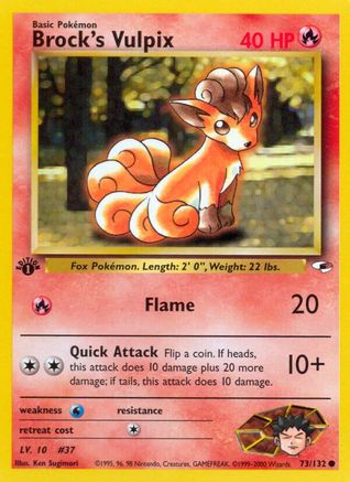 Image of Brock's Vulpix (73/132) [Gym Heroes 1st Edition]