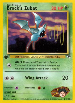 Image of Brock's Zubat (24/132) [Gym Heroes 1st Edition]