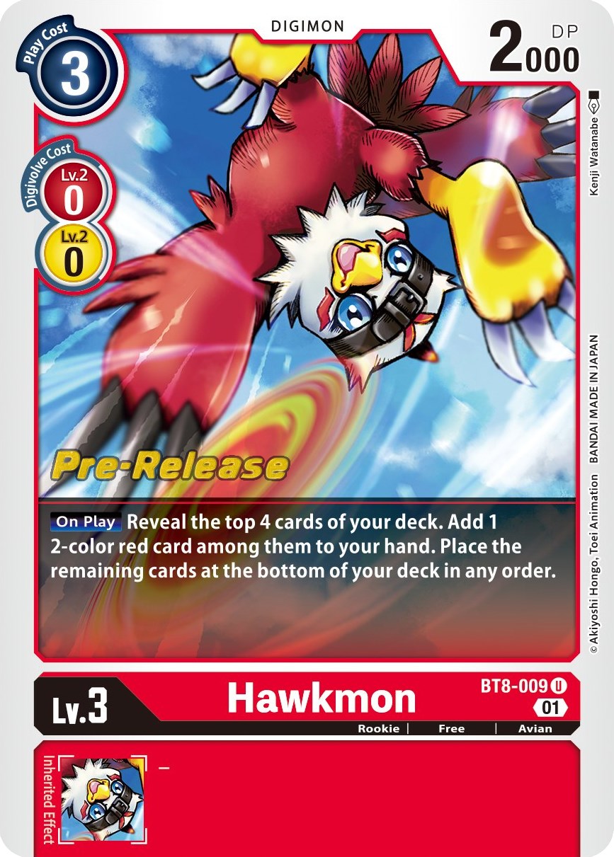 Image of Hawkmon [BT8-009] [New Awakening Pre-Release Cards]